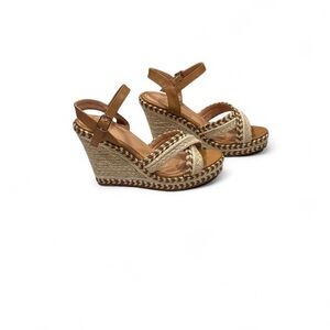 GC Shoes Chic Tan Wedge Sandals